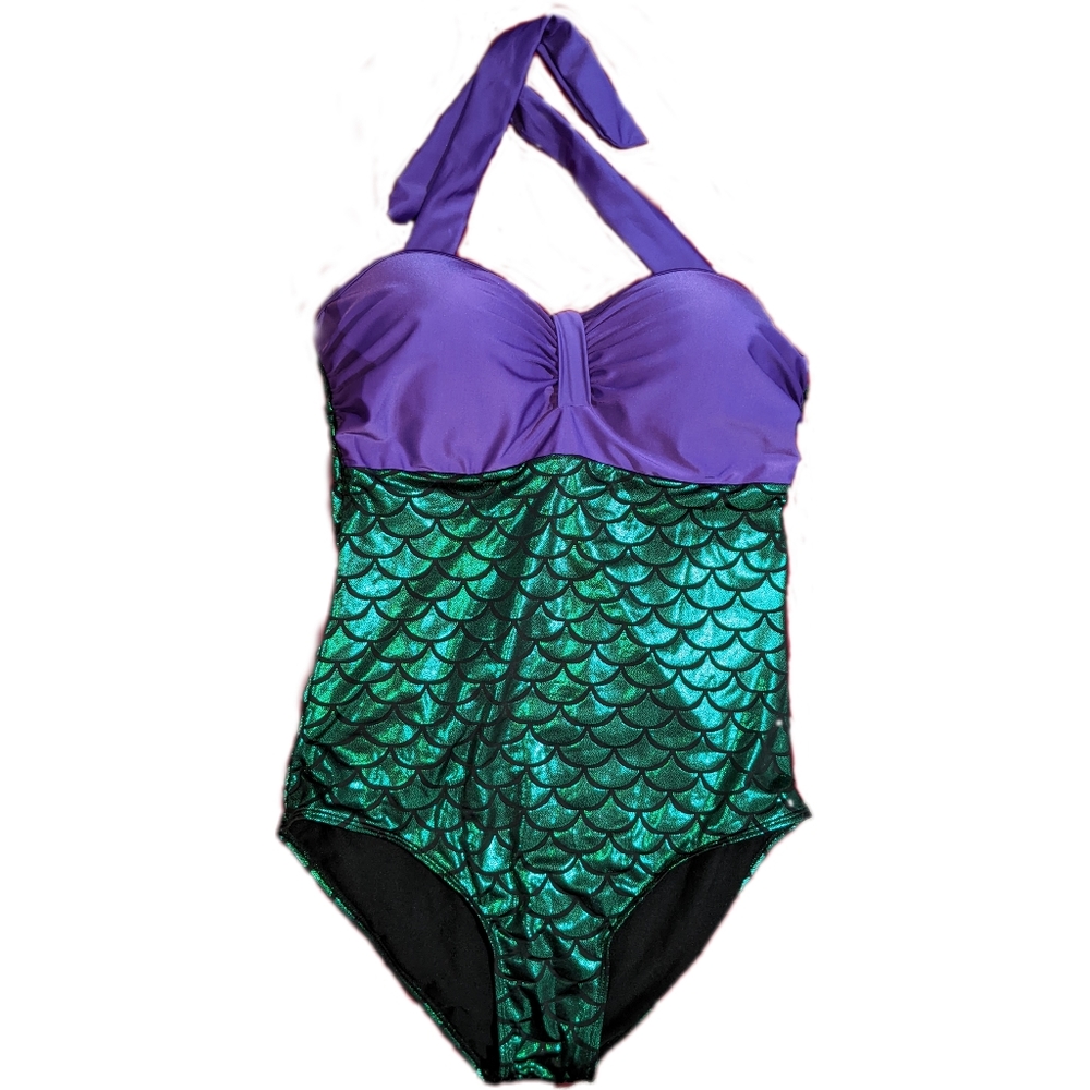 One Piece Mermaid Print Swimsuit